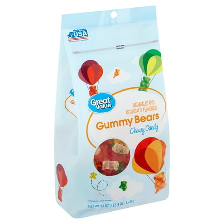 Gummi Blocks - Great Value Gummy Bears Chewy Candy, 52 oz