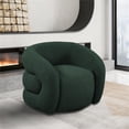 thumbnail image 2 of Meridian Furniture Roxbury Green Boucle Fabric Swivel Accent Chair, 2 of 39