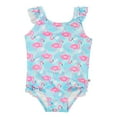 thumbnail image 1 of ZOOCCHINI - Baby Ruffled 1 Piece Swimsuit - Flamingo 12-24M, 1 of 3