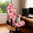 thumbnail image 3 of Jiueut Heart Print Gaming Chair Cover Pack of 4, Soft Rotating Chair Slipcovers with Armrest Cover Computer Reclining Chair Slipcover with Elastic Bottom Valentine's Day Decor, 3 of 7