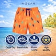 thumbnail image 3 of INGEAR Little Boys Quick Dry Beach Board Shorts Kids Swim Trunks UPF 50+ Swimsuit with Pockets, 3 of 6