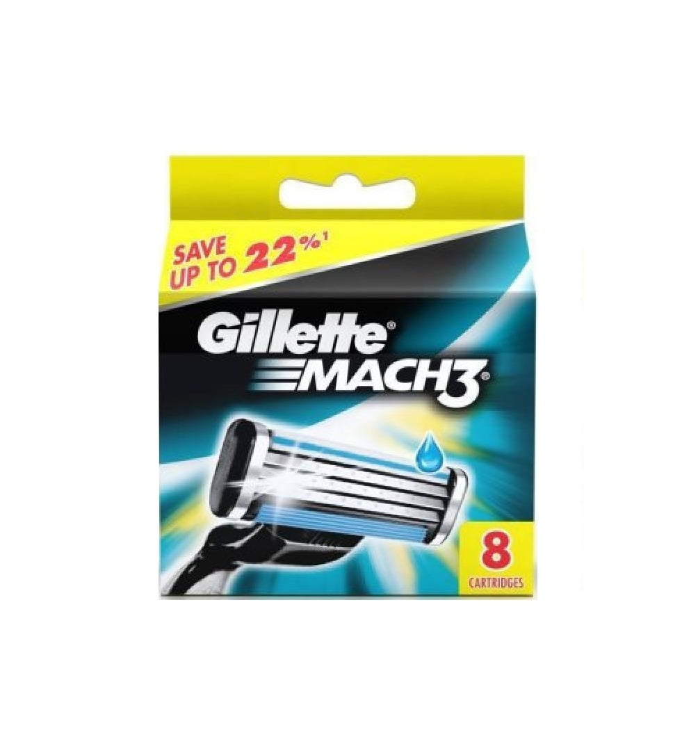 Gillette Mach3 Refill Razor Blade Cartridges, 2 Count (Pack of 4) + Yes to Coconuts Moisturizing Single Use Mask