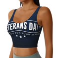thumbnail image 2 of Fuzoiu Happy Veterans Day Print Women's Sports Vest,U-Back Sports Tank,Gym Vests,Athletic Sleeveless Shirts,Exercise Undershirts,Yoga, Gym, and Dance Wear-Large, 2 of 8