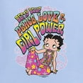 thumbnail image 5 of Wild Bobby Betty Boop Peace, Love and Girl Power Betty Boop Womens T-Shirt, Light Blue, Small, 5 of 5