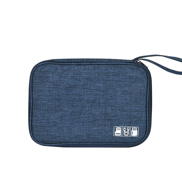 Bolso organizador de cable USB - Funda impermeable para accesorios electrónicos con bolsillos de malla para viajes, oficinas y almacenamiento en casa