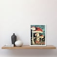 thumbnail image 2 of Mushroom Fairy House Pastel Red Blue Green Magical Forest Fantasy Concept Kitchen Artwork Framed Wall Art Print A4, 2 of 4