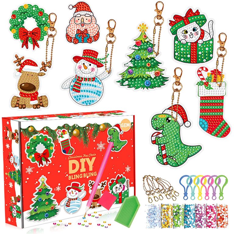Advent Calendar,Diamond Painting Kits,Handmade Crafts Exquisite Christmas  Keychains Christmas Keyring Gifts Holiday Party Favors - Walmart.com