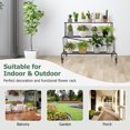 thumbnail image 6 of 3-Tier Mental Plant Stand with Grid Shelf, 6 of 9