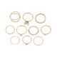 thumbnail image 1 of Nuevo juego de anillos dorados para mujer Anillos geométricos vintage para los dedos Joyería moderna para mujer, 1 of 8