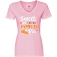 thumbnail image 3 of Inktastic Thanksgiving Sweet as Pumpkin Pie Women's V-Neck T-Shirt, 3 of 5