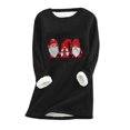 thumbnail image 2 of Birdeem Women's Large Loose Raglan Top Thickened and Velvet Lamb Wool Warm Underlay, 2 of 12