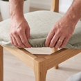 thumbnail image 3 of MOAOASPER Stretch Dining Chair Seat Cover, Elastic Fabric Slipcover Protector for Square Wood Chairs, Removable Washable Textured Cushion Cover for Kitchen Hotel Restaurant, 4 Colors Available, 3 of 5