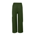 thumbnail image 4 of Aloohaidyvio Cargo Pants for Women High Elastic Waisted Casual Straight Leg Pants with Multi Pockets, 4 of 5