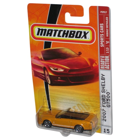Matchbox Sports Cars 1/13 (2008) Yellow 2007 Ford Shelby GT500 Car #15