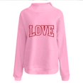thumbnail image 4 of Valentines Turtleneck Sweatshirts For Women Casual Long Sleeve Valentine'S Sweatshirt Love Letter Graphic Sweatshirt, 4 of 5
