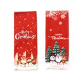 thumbnail image 1 of ER Juego de botellas de vino de muñeca pintada con impresión creativa, decoraciones navideñas, juego de champán, 2 uds. Rojo Verde, 1 of 5