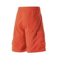 thumbnail image 2 of Cargo Shorts for Men 9 Pack Plus Size Cargo Shorts for Men, Fashion Elastic Waist Casual Shorts with Multi Pocket, Loose Hiking Sports Short Pants Orange L, 2 of 5