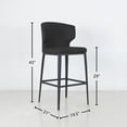 thumbnail image 2 of Cabo Contract Grade Upholstered Wingback Bar Stool (26-inch/ 29-inch), 2 of 4