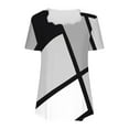 thumbnail image 5 of Nmnitkp Womens Summer Tops Beautiful,Short Sleeve Shirts for Women Eyelet Embroidery Summer Dressy Tops 2025 Trendy Lace Casual T-Shirts Work Outfits Gray,3XL, 5 of 5