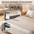 thumbnail image 4 of LINLUX Baby Bassinet,6-Height Adjustable Bedside Bassinet with Wheels,Mosquito Net & All-Sided Mesh, Gray, 4 of 8