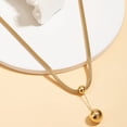 thumbnail image 2 of Collares de cadena de espiga de acero de titanio chapado en oro de 14 quilates brillar ajustables para mujeres Electrónica, 2 of 4