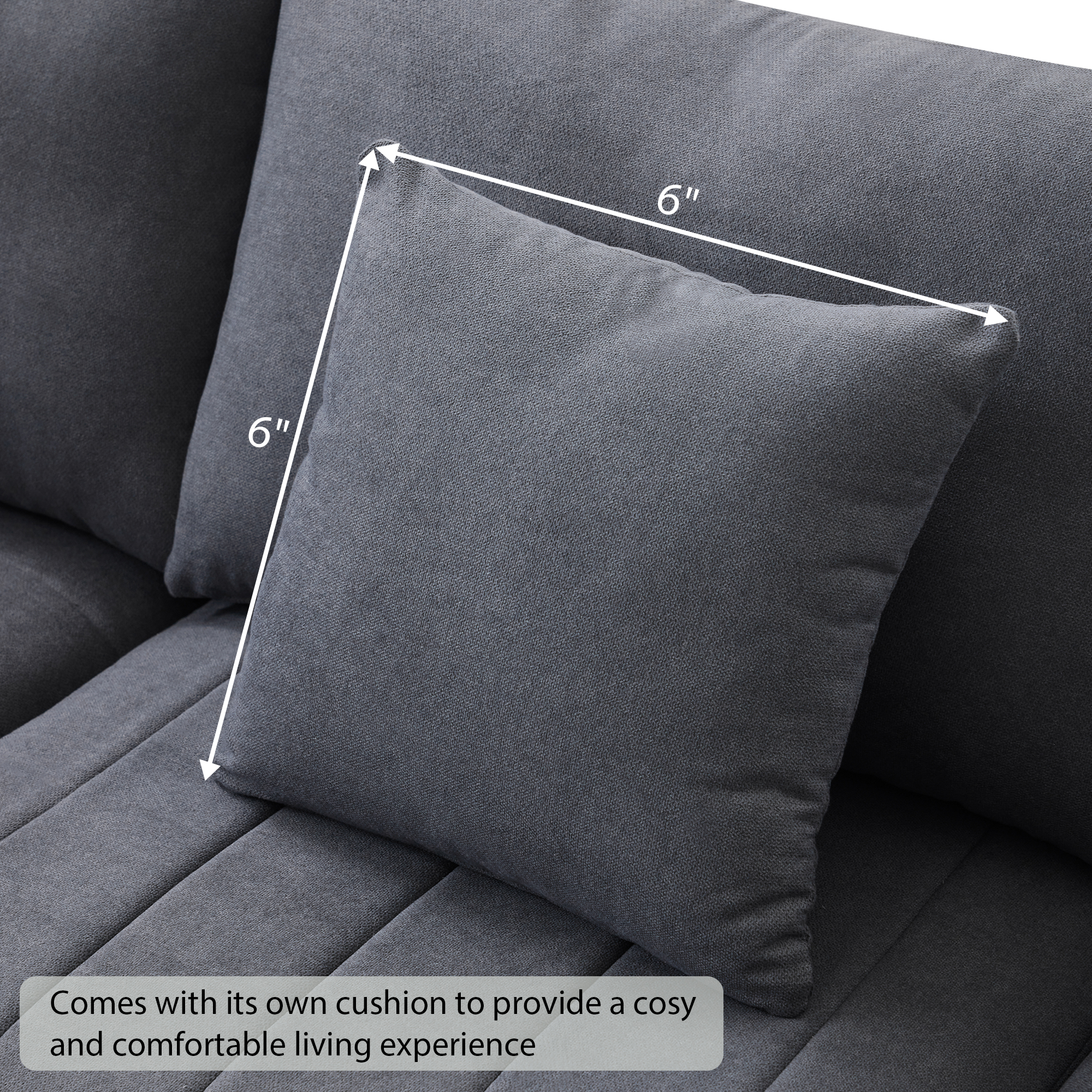 MAYEERTY 90x80" Modern Modular Sectional Sofa - Deep Seat Vertical Stripes 5-Seat Couch with Ottoman/Pillows, L-Shaped for Living Room/Apartment, 3 Colors