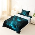 thumbnail image 5 of Homewish Glowing Lightning Twin Sheets,Contemporary Aesthetic Bedding,3pcs,1 Fitted Sheet and 1 Pillowcase, 5 of 6