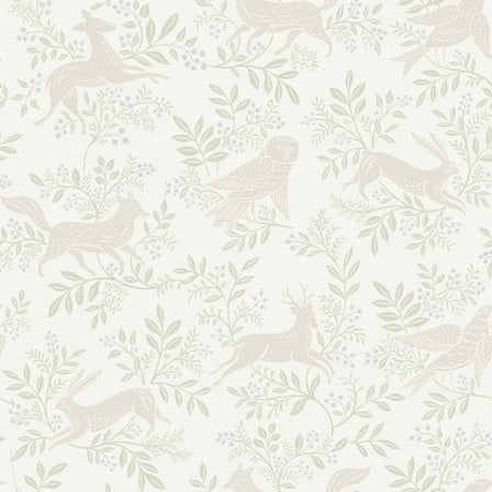 Chesapeake Revelry White Forest Frolic Wallpaper