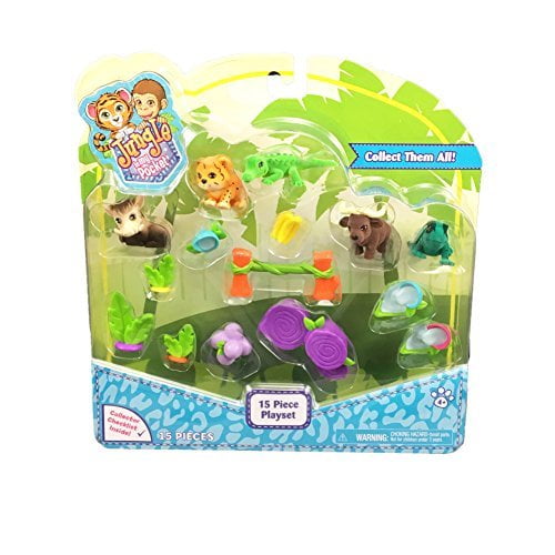 Jungle In My Pocket 15 Piece Playset Style 1