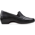 thumbnail image 3 of Zapatos Clarks May Marigold Mocasín Slip-On de Cuero Negro, 3 of 5