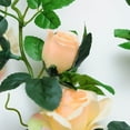 thumbnail image 4 of Billuyoard Guirnalda de vid de rosas artificiales de 24 cabezas, decoración Folar para fiesta de boda, tela de seda Flores artificiales champán, 4 of 6