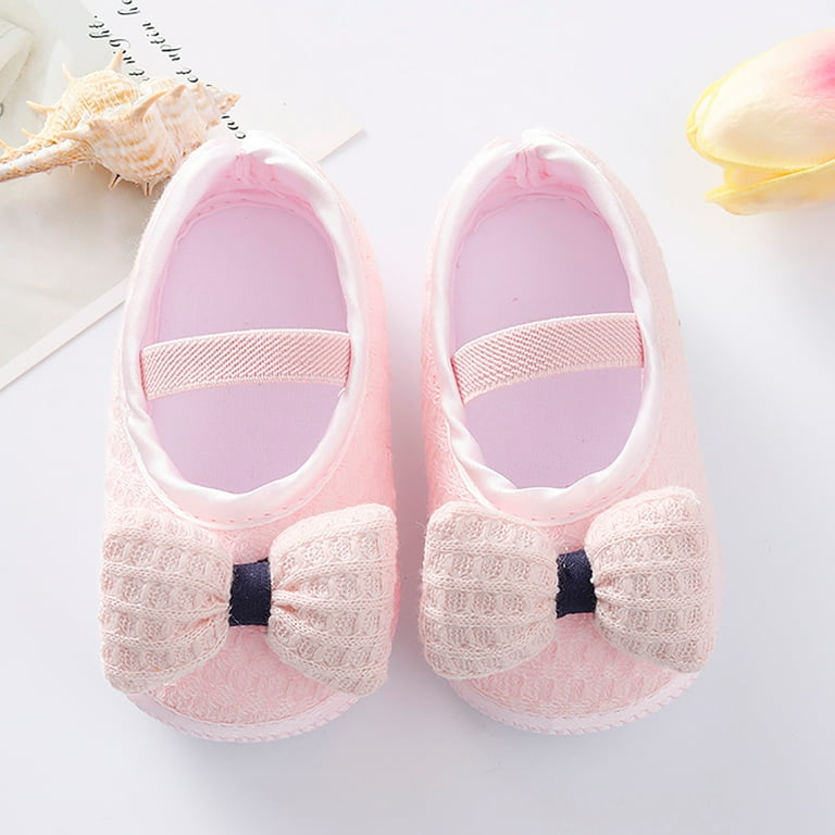 Pink glitter infant shoes top