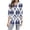 G#Navy, variant on Yuanlook 3/4 Length Sleeve Tops for Women,Dressy Casual V Neck Shirts Business Work Blouses Trendy Tunic Tee - Blue - M