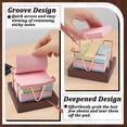 thumbnail image 3 of 4Pcs Sticky Note Holder, Wood and Metal Wire Self Stick Note Pad Holder Dispenser Desktop Organizer Notepad Dispenser for Post Its Home Office Desk Accessories Supplies, 4 Color, 3 of 7