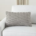 Mina Victory Life Styles Woven Dot Stripes 12"X20" Lt Grey Indoor Throw
