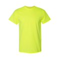 thumbnail image 2 of Gildan High Visibility Safety T-Shirts, Hi Vis Dryblend Short Sleeve Tee, 50/50 Cotton/polyester, Pack of 6, Safety Green, 4XL, 2 of 5