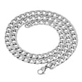 thumbnail image 4 of 7mm High-Polished Stainless Steel Flat Curb Choker Chain Necklace, 19.5 inches + Gift Box, 4 of 7