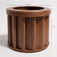 thumbnail image 5 of Round Strata Planter SM Dark Brown Lightweight Aluminum Long Lasting Use, 5 of 10