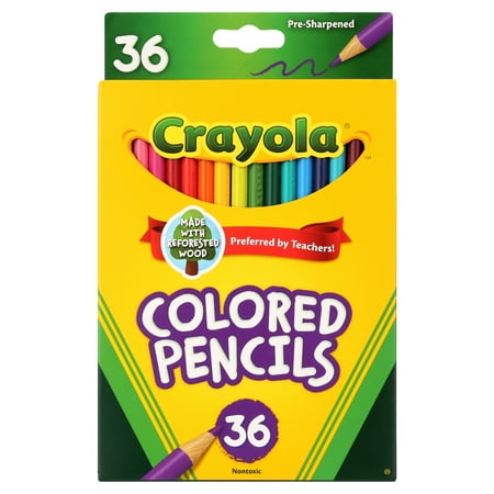 Crayola Colored Pencil Set, 36 Ct, Arts & Crafts, School Supplies, GIfts for Kids and Artists