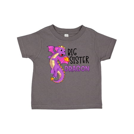 

Inktastic Big Sister Cute Purple Dragon Gift Toddler Toddler Girl T-Shirt