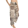 thumbnail image 2 of Fotbe Abstract Coffee Pattern With Letters Women's Pajama Pants,Sleepwear Pants,Pj Bottoms Drawstring And Pockets-Large, 2 of 9