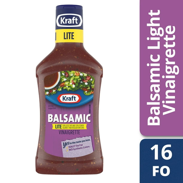 Kraft Balsamic Vinaigrette Lite Dressing 16 fl oz Bottle