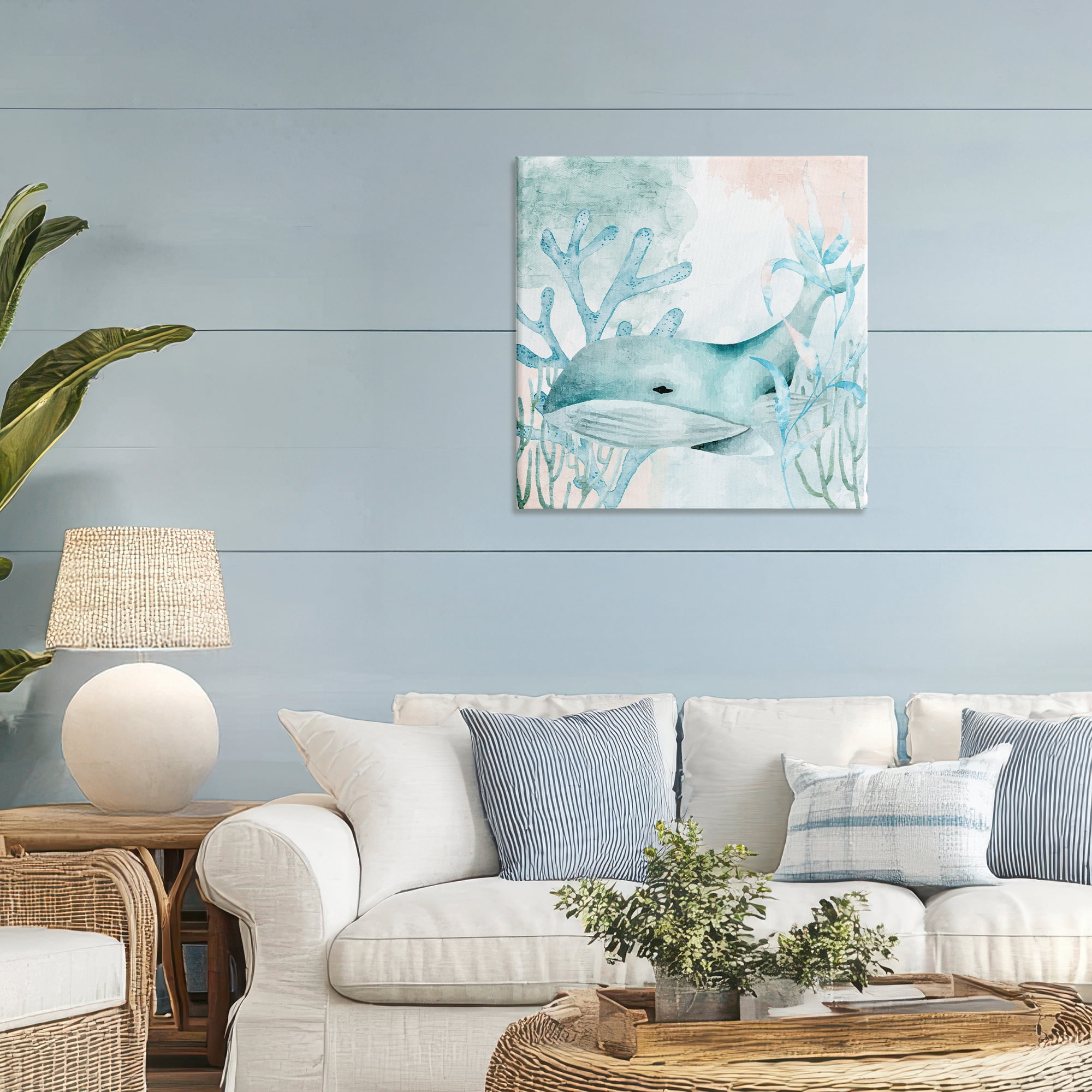 Stupell Industries Whale Sea Swim Canvas Wall Art, design by Kim Allen