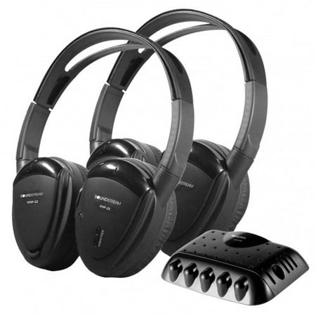 Transmitter Single - Soundstream 2 Swivel Ear Pad Single Channel IR Wireless Headphones with Transmitter (vhp22)
