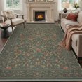 thumbnail image 3 of GENIMO 2'x7' Runner Rug, Machine Washable Non Slip Low Pile Hallway Runner Rug for Kitchen Laundry Room, Art Style, Dusty Teal, 3 of 7