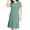 (Fashion 36)Army Green, variant on Aimik Women's Round Neck Short Sleeve Pleated Bottom Midi Dress Solid Color A-Line Workwear Dress Summer Dresses for Women