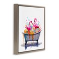 thumbnail image 3 of Stupell Industries Modern Flamingo Bubble Bath Brown Floating Frame Canvas Art, 25 x 25, by MB Cunningham, 3 of 8