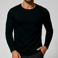 thumbnail image 5 of Hvogkswy Compression Shirt Men, Crew Neck Dry Workout Base Layer Undershirt Thin Stretchy Slim Comfy Long Sleeve Tops, 5 of 8