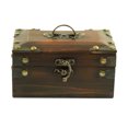 thumbnail image 1 of Brown Antique With Handles Wood Decorative Storage Box, 1 of 1