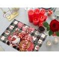 thumbnail image 4 of Valentines Day Gnomes Placemats Set of 6,12x18 Inch Buffalo Plaid Gnomes with Love Hearts Truck Heat-Resistant Place Mats,Anniversary Wedding Table Decors for Farmhouse Kitchen Dining Party, 4 of 6